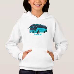 Moderne Darstellung des Cartoon von Personenbussen Hoodie