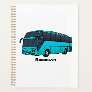 Moderne Darstellung des Cartoon von Personenbussen Planer