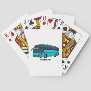 Moderne Darstellung des Cartoon von Personenbussen Spielkarten