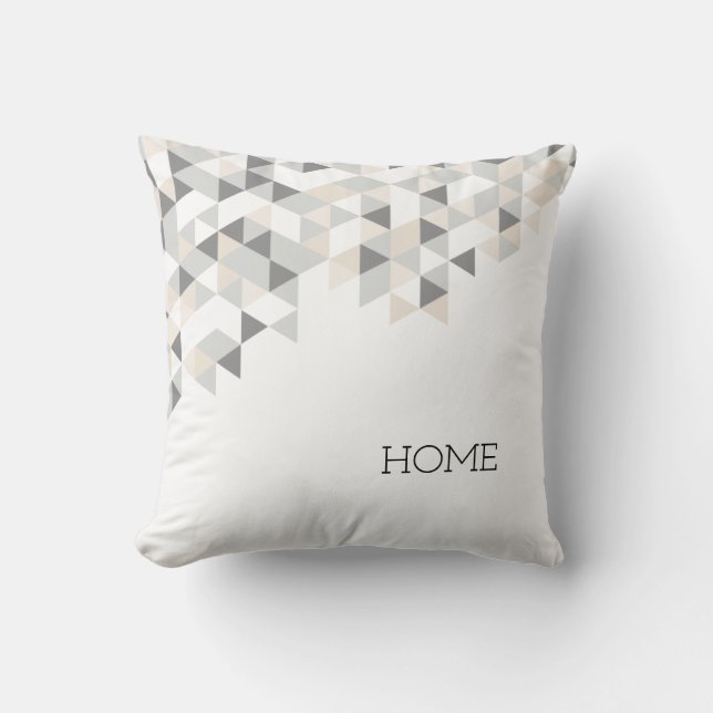 Moderne Darstellung geometrischer Muster Kissen (Vorderseite)