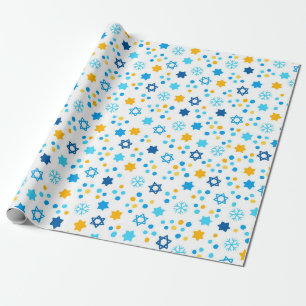 Moderne Davidstern Chanukka-Geschenkpapier Geschenkpapier