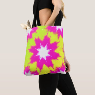 Moderne Dazzle Rose Grün Gelbe Gefärbte Krawatte