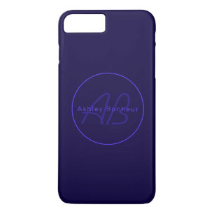 Moderne Deep Purple Farben Cooler Name & Monogra Case-Mate iPhone Hülle