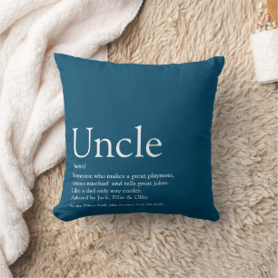 Moderne Definition von Uncle Funcle Blau Spaß Kissen