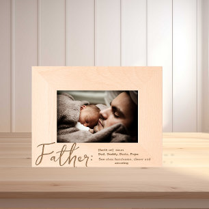 Moderne Definition von Vater - Foto geätzte Rahmen