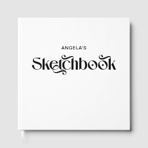 Moderne dekorative elegante Typografie-Skizzenbuch Gästebuch