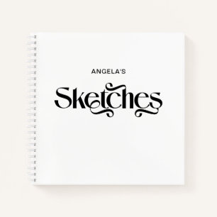 Moderne dekorative elegante Typografieskizzen Notizbuch
