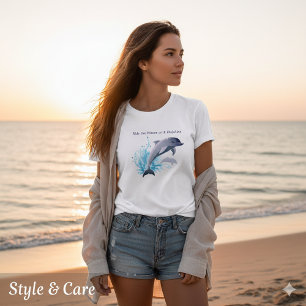 Moderne Delfin-Illustration Trendige Frauenbekleid Tri-Blend Shirt