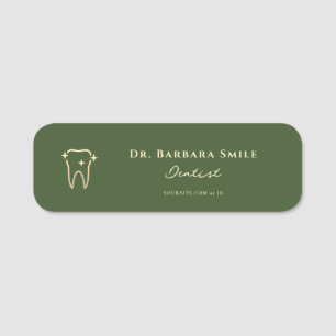 MODERNE DENTAL GREEN GOLD ORTHODONTIST NAMENSSCHILD