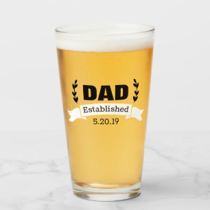 Moderne des Vater-Lorbeer-u. Kindes Geburtstage Glas