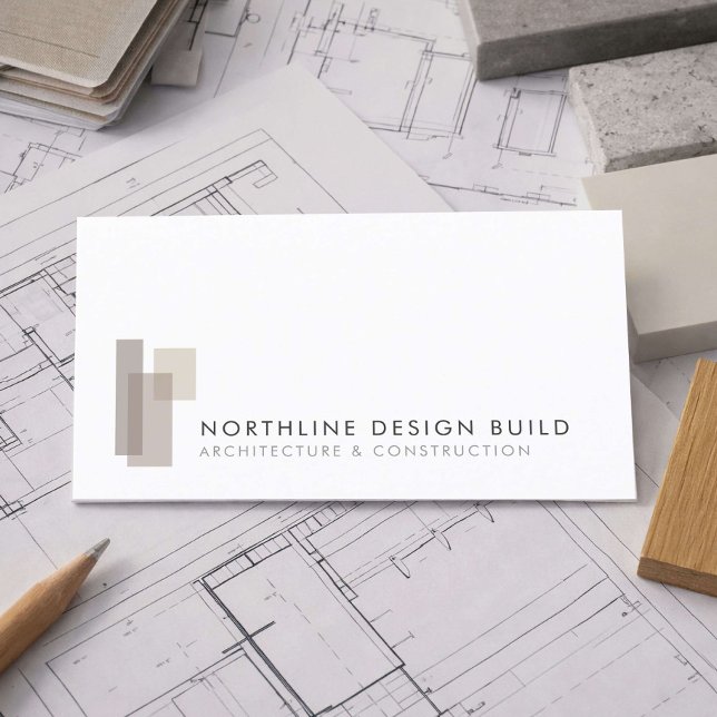 Moderne Design-Build-Firma Visitenkarte (Von Creator hochgeladen)