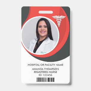 Moderne Design Krankenschwester Foto ID Ausweis
