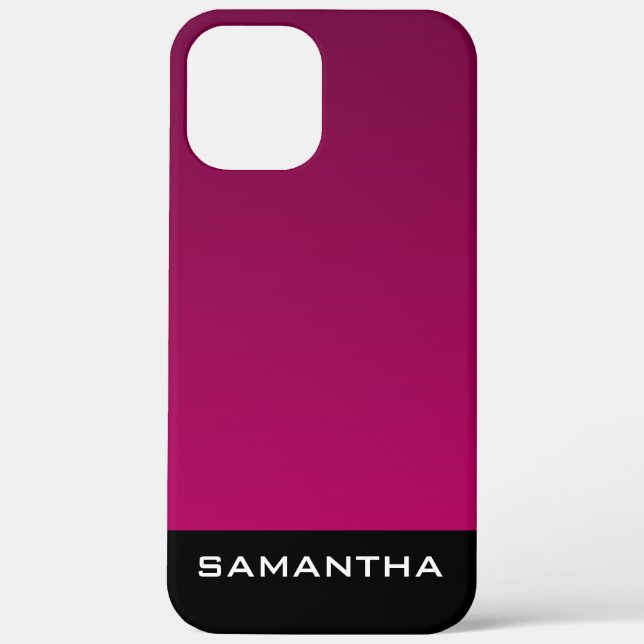 Moderne Design-Monogramm-Gradienten-Lila-Muster Case-Mate iPhone Hülle (Rückseite)