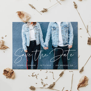 Moderne Design Save-the-Date-Fotokarte Save The Date