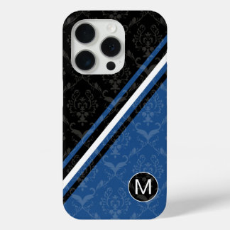 Moderne Designer-Damast-mit Monogramm Streifen Case-Mate iPhone Hülle