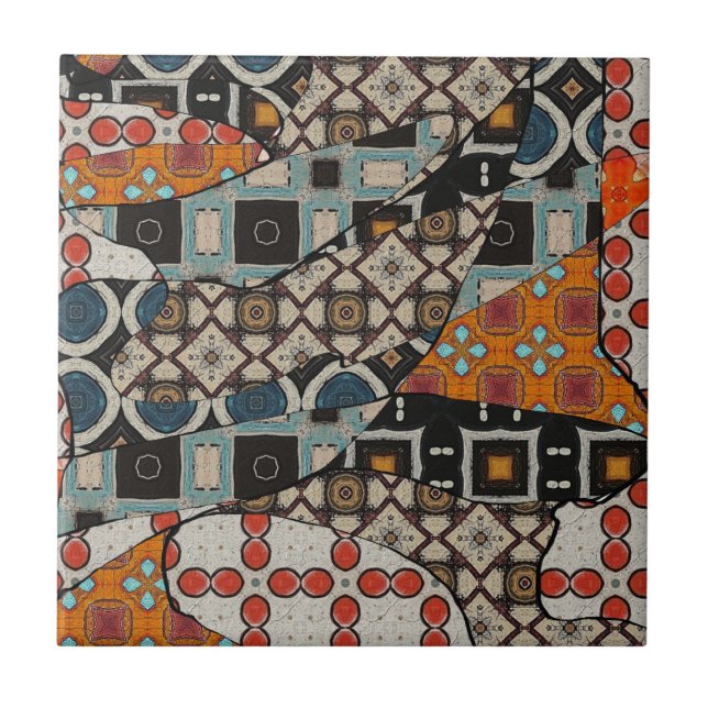 Moderne Designer-Keramik Fliese (Vorderseite)