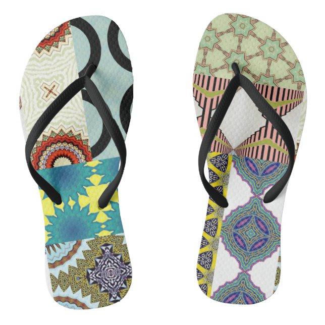 MODERNE DESIGNER-KOLLAGE-Flip-Flops Flip Flops (Fußbett)