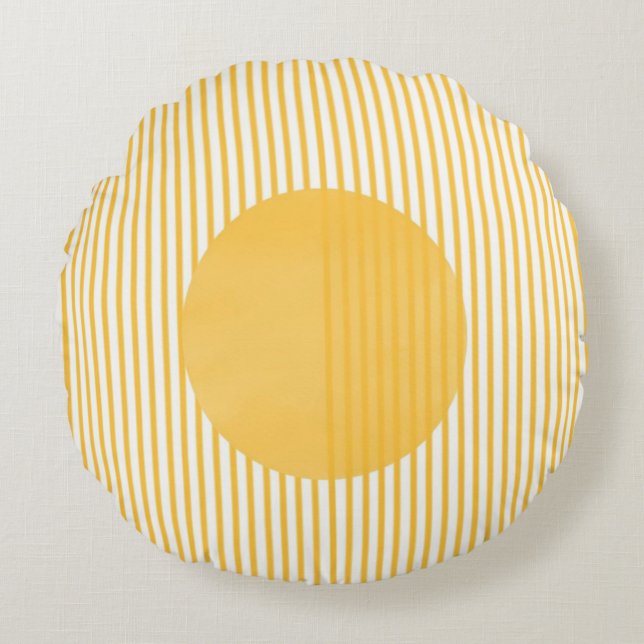 Moderne Designkunst Rundes Kissen (Vorderseite)
