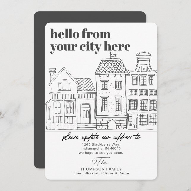 Moderne Destination City Moving Ankündigung (Vorne/Hinten)