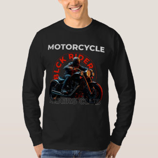 Moderne, detaillierte Illustration schwarzer Biker T-Shirt