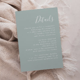 Moderne Details zum Hochzeitsszenario mit Kristall Begleitkarte