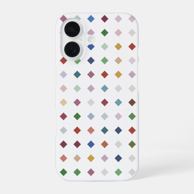 Moderne Diamant-Geometrie-Muster iPhone 16 Hülle (Rückseite)