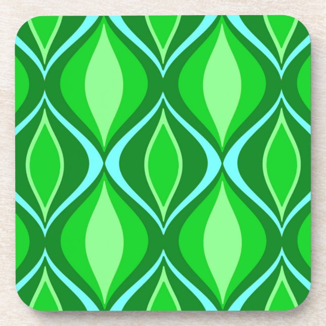 Moderne Diamanten aus dem Mittelalter, grün grün Untersetzer (Vorderseite)