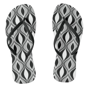 Moderne Diamanten aus dem Mittelalter, schwarz, we Flip Flops