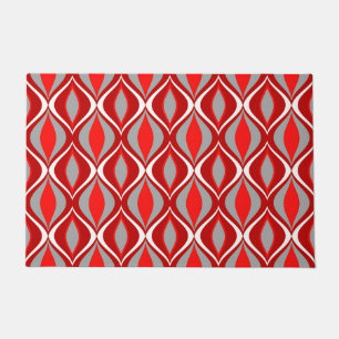 Moderne Diamanten des Mittelalters, rot und grau / Fußmatte