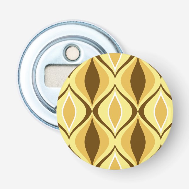 Moderne Diamanten, Senf Gold Flaschenöffner (Vorderseite)