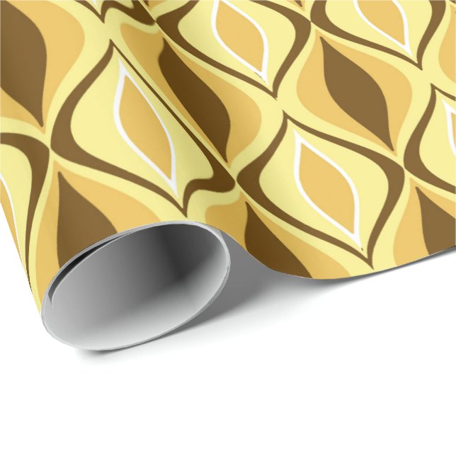 Moderne Diamanten, Senf Gold Geschenkpapier (Rolleneckpunkt)