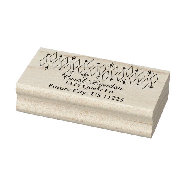 Moderne Diamanten-Sternexplosionen des Mittelalter Gummistempel (Stempel)