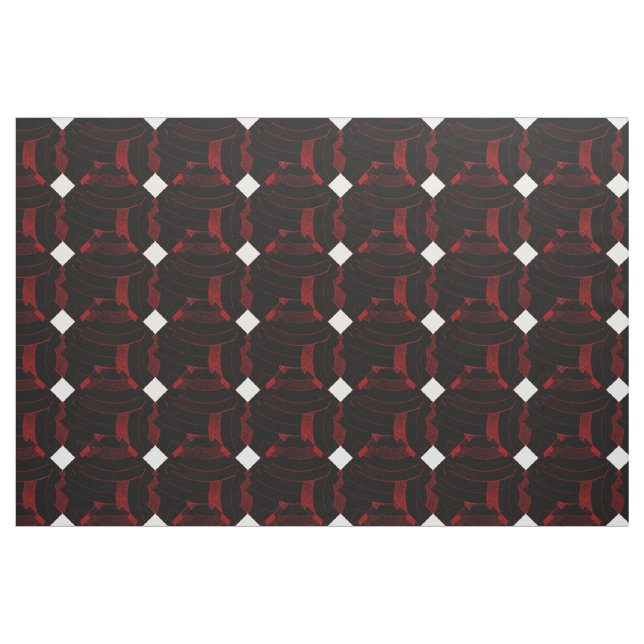 Moderne Diamantenschmiede in Schwarz/Rot Stoff (Yard (91,4 cm))