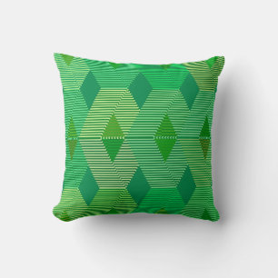 Moderne Diamantprint-Mitte des 20. Jahrhunderts, J Kissen