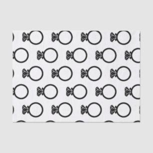 Moderne Diamantring-Silhouetten Seidenpapier
