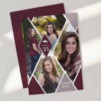 Moderne Diamond Foto Collage Graduation Party
