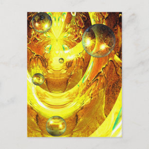 Moderne digitale Abstrakte Welten Postkarte