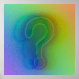 Moderne digitale Kunst   Rainbow Shadow Question W Poster