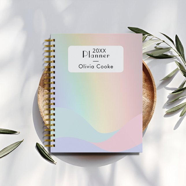 Moderne digitale Rainbow-Planer mit Individuelle N Planer (Modern Rainbow Digital Planner With Custom Name)