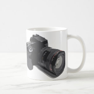 Moderne digitale SLR-Kamera Kaffeetasse