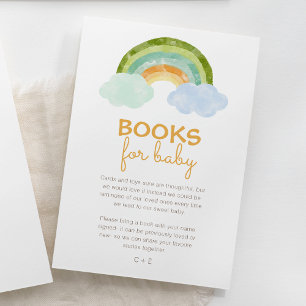 Moderne Dino-Regenbogen-Baby-Party-Buch-Anfrage Begleitkarte