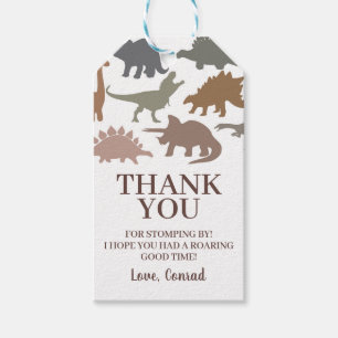 Moderne Dinosaur Geburtstagsparty Danke für Ihre U Geschenkanhänger
