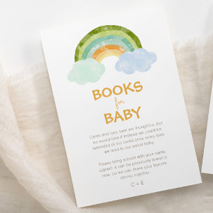 Moderne Dinosaurier Rainbow Babydusche Bücher für Begleitkarte