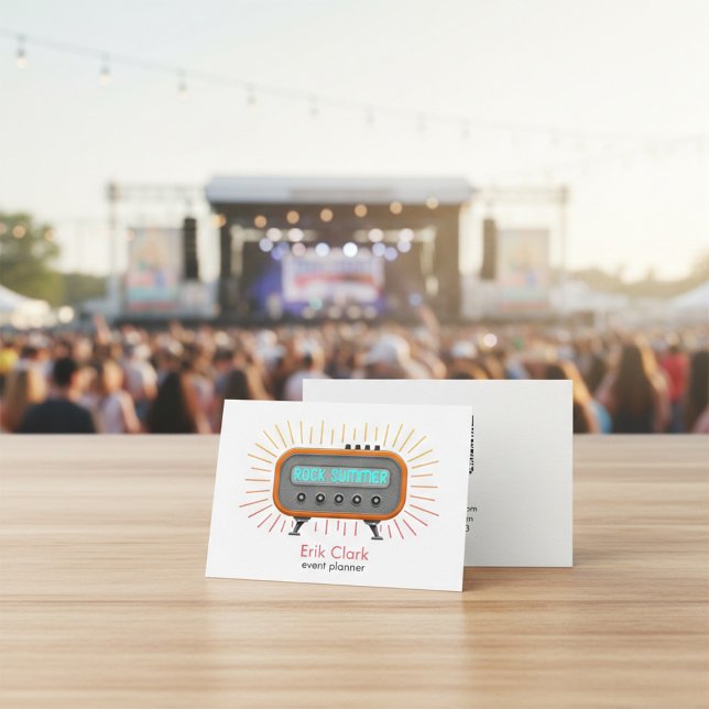Moderne DJ- und Festival-Organisator-Karte mit QR- Visitenkarte (Von Creator hochgeladen)