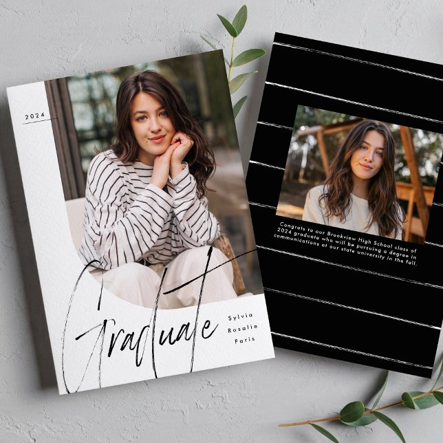 Moderne Doktorand einzigartig zwei Foto Abschluss Ankündigung (Von Creator hochgeladen)