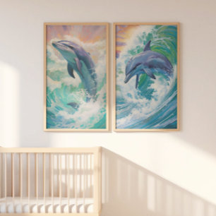 Moderne Dolphin Art Bilderwand Sets