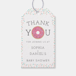 Moderne Donut Baby Dusche Gefallen Tag Geschenkanhänger