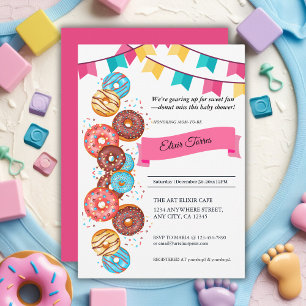 Moderne Donut-Baby-Sprinkles-Baby-Party Einladung