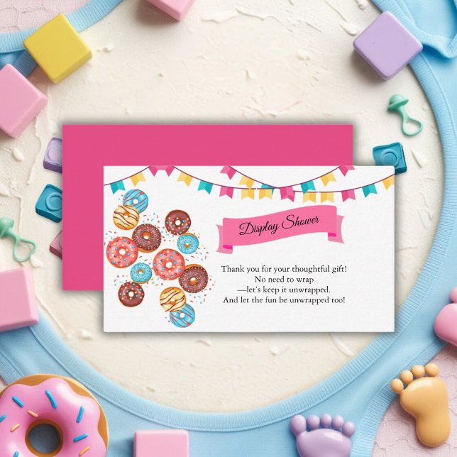 Moderne Donut Baby Sprinkles Babydusche Begleitkarte (Von Creator hochgeladen)