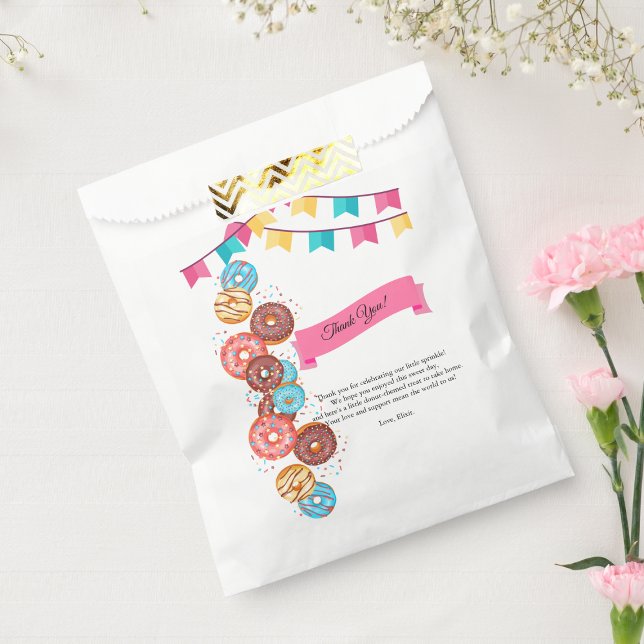 Moderne Donut Baby Sprinkles Babydusche Geschenktütchen (Von Creator hochgeladen)